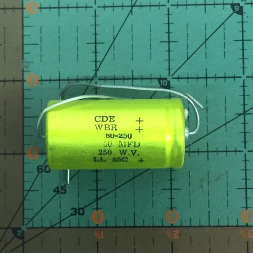 Cornell Dubilier Axial Capacitor 80uF 250v WBR40-250 Industrial Grade CDE Audio