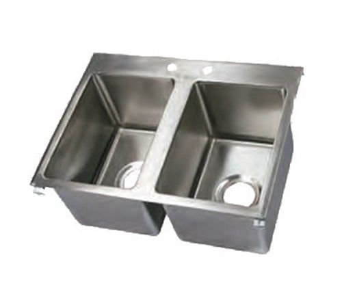 John Boos PB-DISINK101410-2 Drop-In Sink - 10&#034; two compartment 10&#034;W x 14&#034; x...