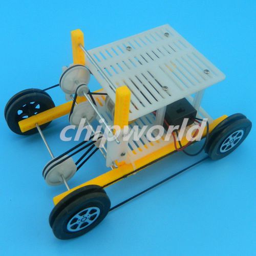 Diy car toy car pulley power-driven educational hobby robot puzzle iq gadget for sale