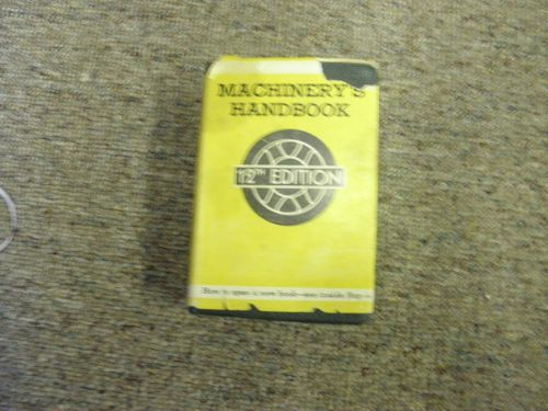 VINTAGE MACHINERY&#039;S HANDBOOK 12TH EDITION COPYRIGHT1945