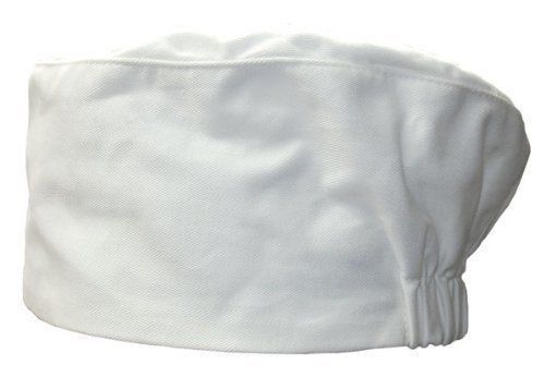 Chef Works BNWH-WHT White Basic Skull Cap Beanie , New, Free Shipping