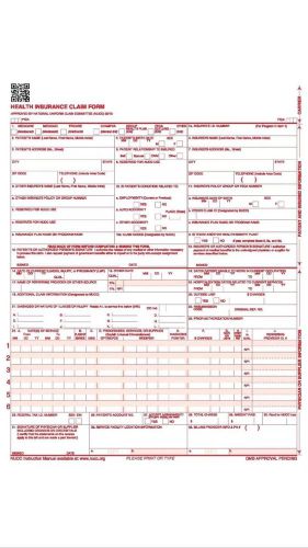 2500 LASER CMS-1500 (02-12) INSURANCE HCFA CLAIM FORMS