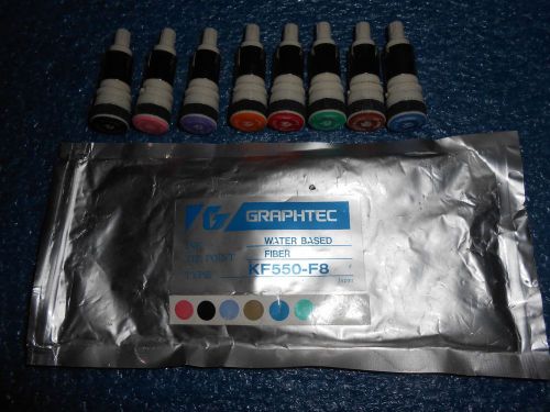 GRAPHTEC KF550-F8 -- EIGHT PLOTTER FIBER TIP PINS ---- INVENTORY LOT 856