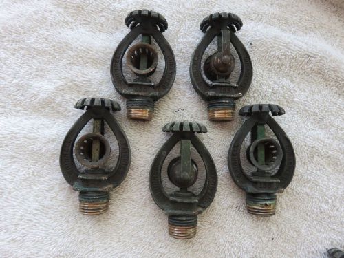 Lot of 5-antique-vintage &#034;1947&#034; brass fire sprinkler head for sale