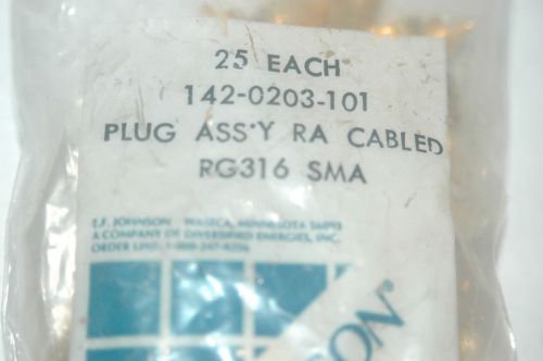 JOHANSON RG316SMA SMA Right Angle Connector New Lot Quantity-2