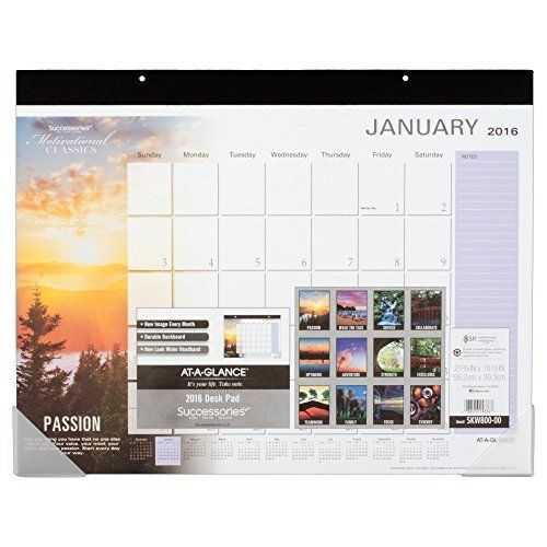 At-A-Glance AT-A-GLANCE Desk Pad Calendar 2016, Successories Motivational,