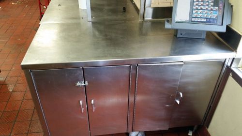 Enclosed stainless steel table 55x25x37 for sale