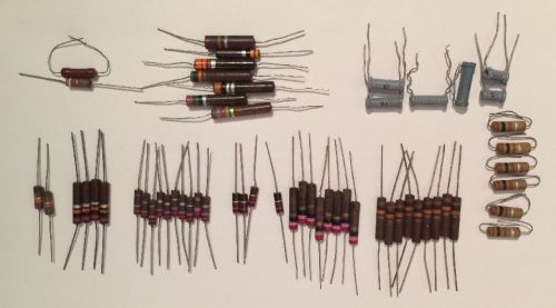 MIXED LARGE LOT VINTAGE  RESISTORS 50+ PIECES • IRC • CCI