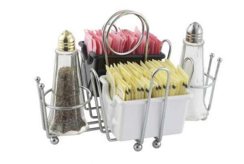 NEW Winco Salt/Pepper &amp; Sugar Packet Holder, Chrome Plated