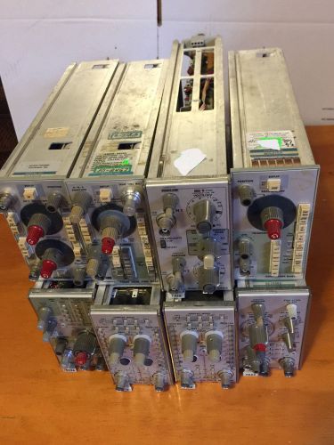 lot of 8 Tektronix plug in model 5a18n ,5b12n,7a18,5b40,7b53a,7a12,7a22