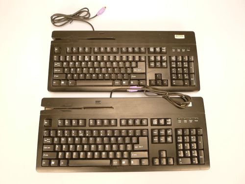 Lot of (2) ID Technologies Versakey IDKA-233133B POS Point of Sale Keyboards PS2