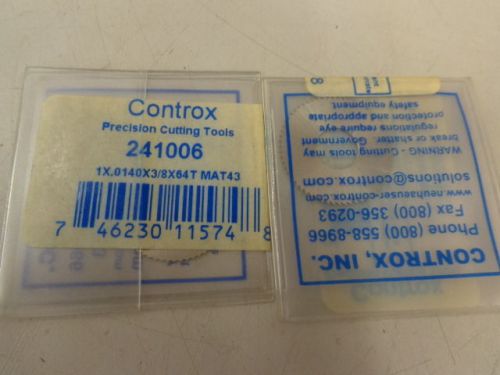 2 NOS CONTROX JEWELERS SAWS 1&#034; X .0140 X 3/8&#034; 64T COBALT #241006   STK 9819