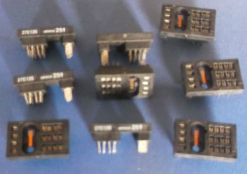 27E126 P&amp;B - QTY 9 - NEW R10 RELAY SOCKETS-TERMINALS