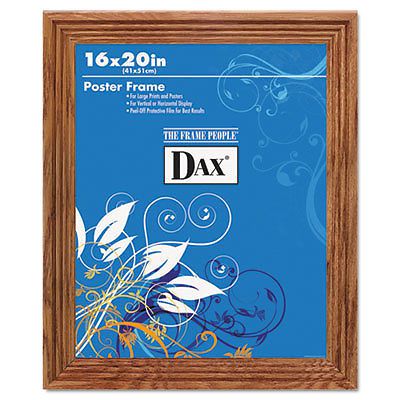 Plastic Poster Frame, Traditional Clear Plastic Window, 16 x 20, Medium Oak