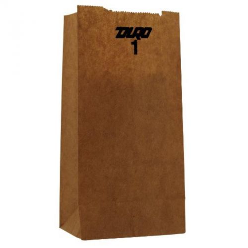 1 Lb Capacity, Duro Grocery Bag, Kraft Paper, 3-1/2&#034;X2-3/8&#034;X6-7/8&#034; 500 Ct, Id#