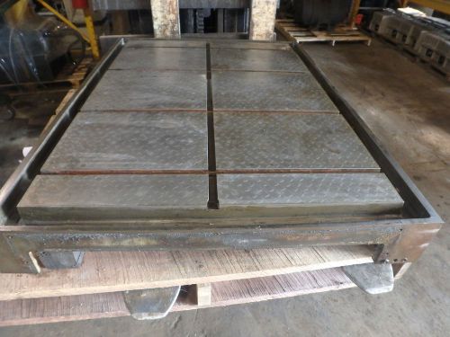 51.875&#034; x 38&#034; x 5.75&#034;  steel weld t-slotted table cast iron layout plate jig for sale
