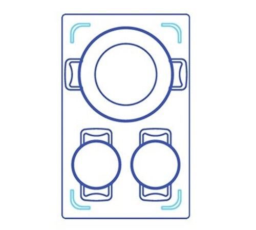 Tablecraft CW1028E Hot Food Template 13-1/2&#034; x 21-5/8&#034; cuts fit (2) CW2052 &amp;...