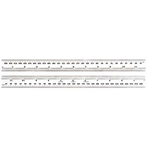 Starrett C636-300 Rigid Steel Rule - Size: 300mm, Width: 1&#039;