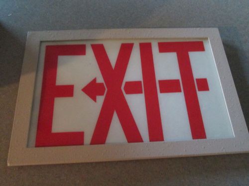 Vintage Emergency Exit Light Fixture by Prescolite &#034;NEW&#034;