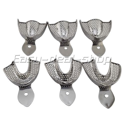 1SET Dental Impression Stainless Steel Trays Big Middle Small Autoclavable GD
