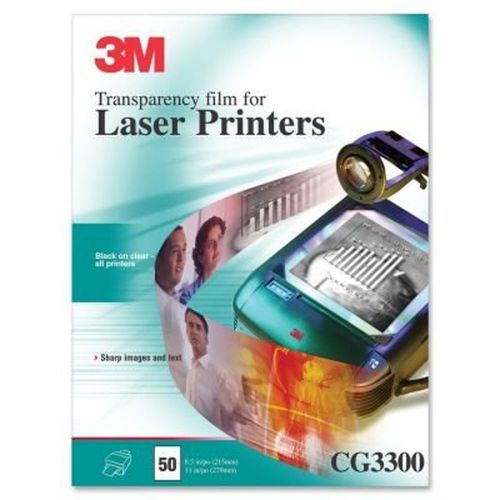 3M Laser Transparency Film 50/Box 8-1/2&#034;X11&#034;