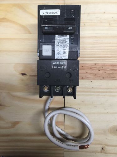 SIEMENS GFCI CIRCUIT BREAKER 40AMP 240VOLT 2POLE QPF