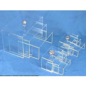 9 Clear Acrylic Risers Jewelry Display Stands