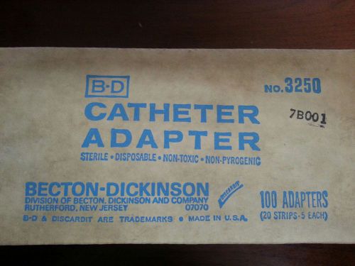 One Box (100) BD Becton Dickinson 3250 Catheter Adapter