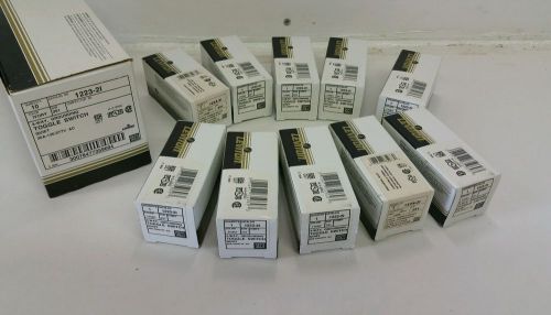 LEVITON 1223-2I 3-WAY GROUNDING TOGGLE SWITCH 20A 120/277VAC (BOX OF 10) **NIB**