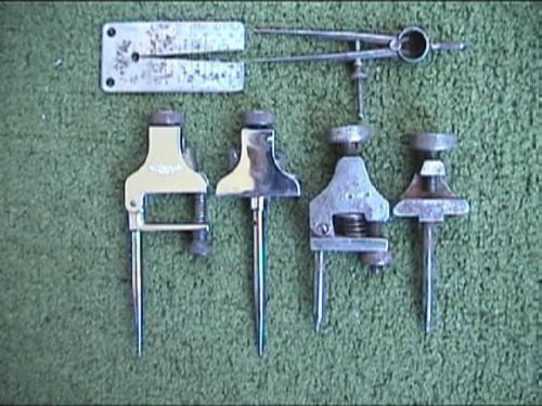 2  L S Starrett No 50A Chrome Plated Brass Machinist Trammel Point Set &amp; Custom