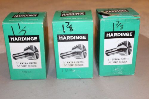 Hardinge 2&#034; Extra Depth 5C Step Collet Chucks! Set of 3! New!!