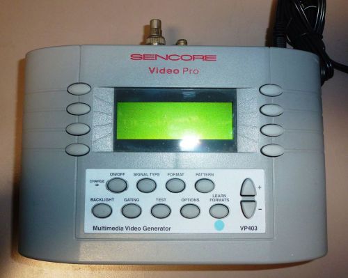 SENCORE VP403 VIDEO PRO PORTABLE MULTIMEDIA TV CALIBRATION GENERATOR EQUIPMENT