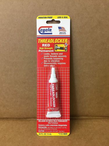 Genuine Cyclo Nut and Bolt Red Threadlocker Permanent High Strength C-925 6ML