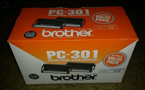 Genuine Brother PC-301 Printing Cartridges-2 Pack- NIB Fax 750 770 775