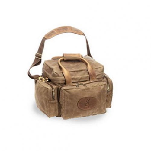 Browning Santa Fe Shooter&#039;s Bag 12&#034;x10&#034;x9&#034; Waxed Canvas Tan 121040081