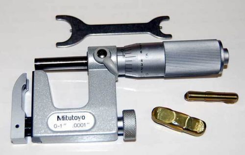 Mitutoyo 0-1&#034; x .0001&#034; (Grad.) Series 117 &#034;Uni-Mike&#034; Micrometer-Inter. Anvil