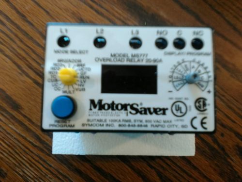 NEW SYMCOM MOTORSAVER MODEL MS777 overload relay 20-90A