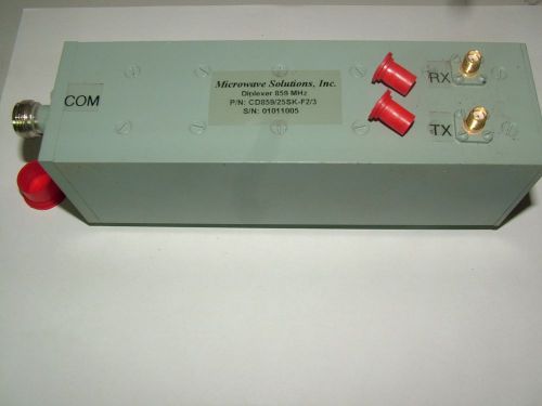 RF DIPLEXER 859MHz N TYPE SMA   RX   TX   CD859/25SK-F2/3  S/N 11005