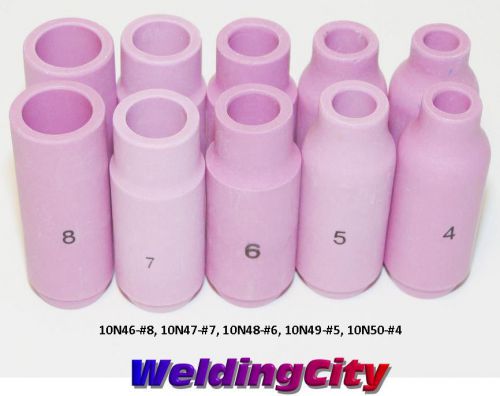 10 Ceramic Cups 10N46 10N47 10N48 10N49 10N50 #4-#8 TIG Welding Torch 17/18/26