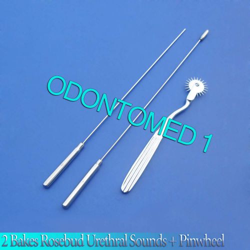 2 Pcs Bakes Rosebud Urethral Sounds 2mm+6mm,Pinwheel