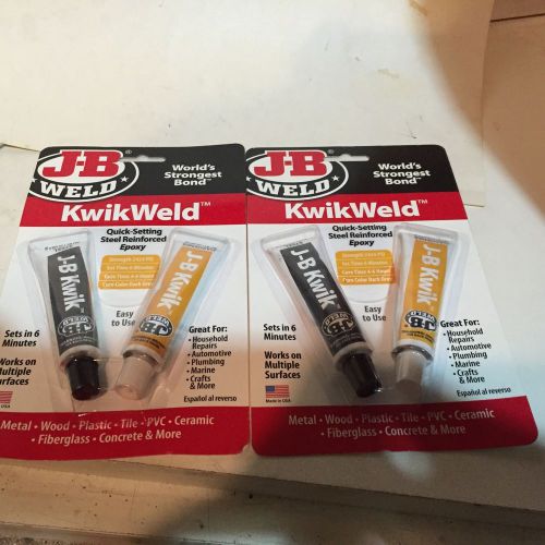 Jb Weld 8276 Kwik Weld Carded(gl8276) Lot of &#039;2&#039; NIB New in Package Lot of &#039;2&#039;