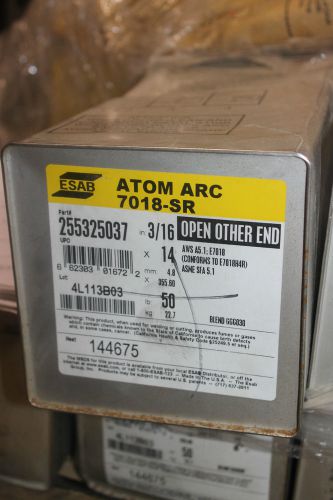 50 Lbs: ESAB Atom Arc 7018-SR 3/16&#034; Part No. 255325037 14&#034;