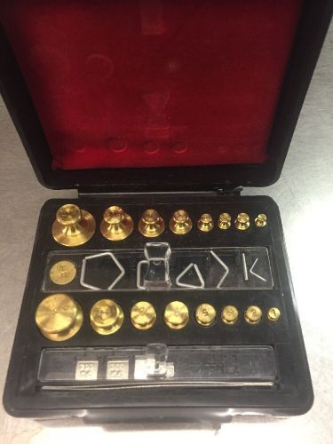 Troemner weight set apothecary calibration &amp; measurement, ounce, gram inspected for sale
