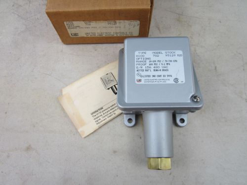 United Electric H100 702 95129 Pressure Switch 10-100PSI 15A 480VAC NOS