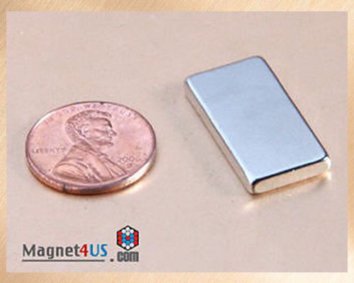 4pcs super craft hobbies magnet neodymium rare earth block 1&#034; x 1/2&#034;x 1/8&#034; thick for sale