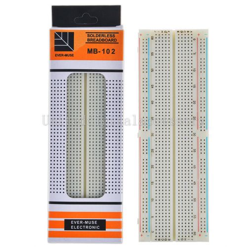 Hot MB-102 Solderless Breadboard Protoboard 830 Tie Points 2 buses Test Circuit