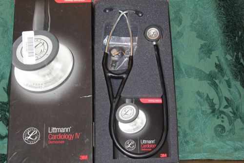 3m littmann cardiology iv stethoscope black tube 27&#034; 6152 new open box for sale