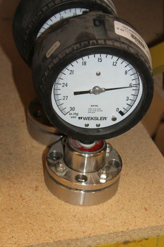 NEW WEKSLER 0-30&#034; HG VACUUM GAUGE