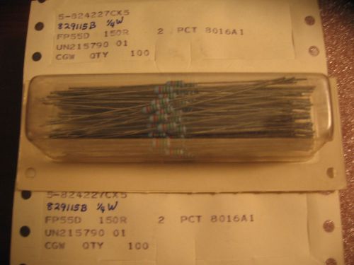 QTY: 100 UNITS P/N FP55D 150R RESISTOR METAL FILM 150R 1/4W 1% CGW