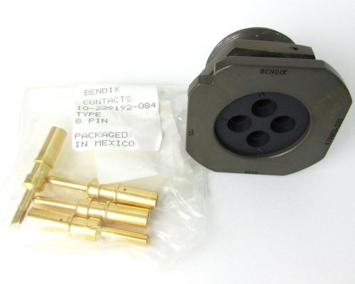 Bendix 10-470652-22G Connector Receptacle 4POS 8AWG 5935-01-040-7510 Gold =NOS=